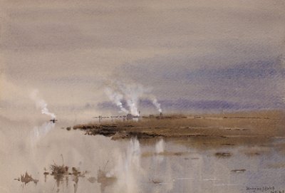 Skitse på Potomac, 1883. af Lorenzo J. Hatch