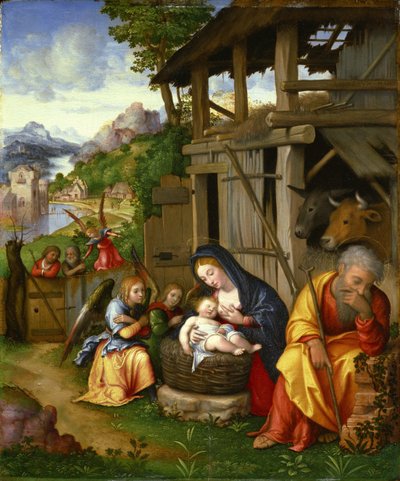Fødsel, ca 1515 af Lorenzo Leonbruno