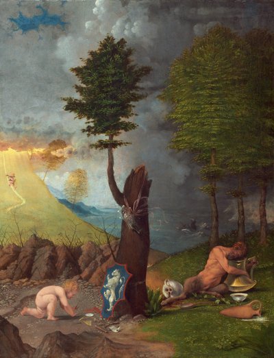 Allegori om dyd og last, 1505. af Lorenzo Lotto