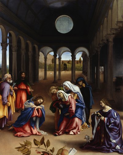 Kristi afsked med sin mor af Lorenzo Lotto