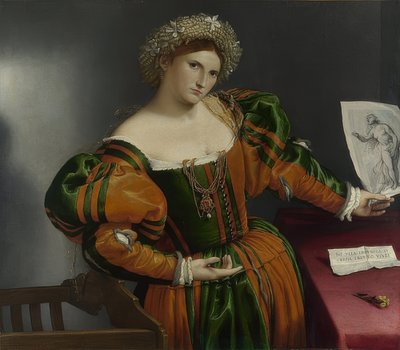 Portræt af en kvinde (Lucretia). Omkring 1530-32 af Lorenzo Lotto