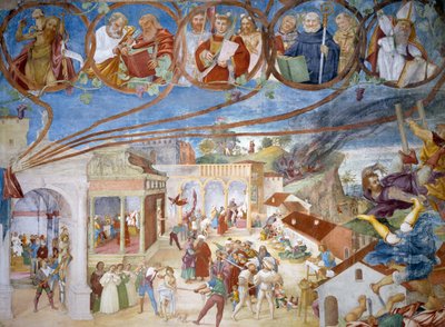 Martyrium of Saint Barbara, detalje fra Stories of Saint Barbara af Lorenzo Lotto