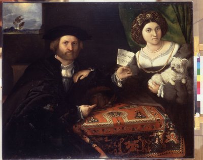 Familieportræt. Maleri af Lorenzo Lotto (1480-1556), ca. 1523. Olie på lærred. Venetiansk kunst fra renæssancen. Eremitagemuseet, Sankt Petersborg af Lorenzo Lotto