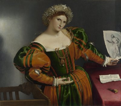 Portræt af en kvinde inspireret af Lucretia af Lorenzo Lotto