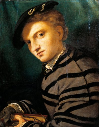 Portræt af ung mand af Lorenzo Lotto (1480 ca. 1556), olie på panel, ca. 1526 af Lorenzo Lotto
