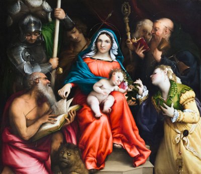 Sankt Katarina af Alexandrias mystiske ægteskab af Lorenzo Lotto