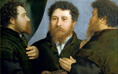 Tredobbelt portræt af guldsmedemaleri af Lorenzo Lotto af Lorenzo Lotto