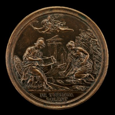 Allegori med Minerva, Tid og en Sybil [omvendt], 1725. af Lorenzo Maria Weber