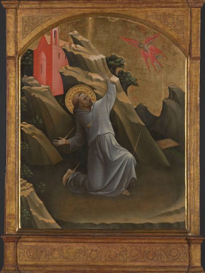Saint Francis modtager Stigmata Stigmatiseringen af ​​den hellige Frans af Assisi af Lorenzo Monaco