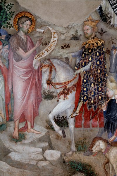 Prædikation af Johannes Døberen, detaljer (Fresco af Lorenzo Salimbeni