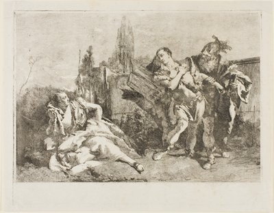 Rinaldo forlader Armida af Lorenzo Tiepolo