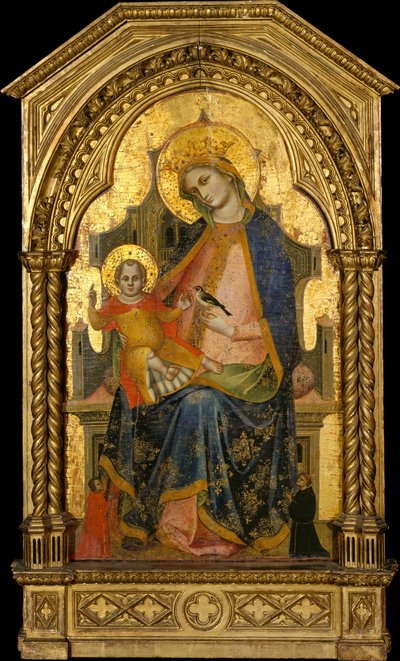 Madonna og barn troner med to donorer, ca. 1360-65. af Lorenzo Veneziano