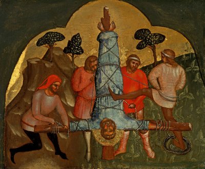 The Crucifixion of Peter Predella Panel, ca 1370. af Lorenzo Veneziano