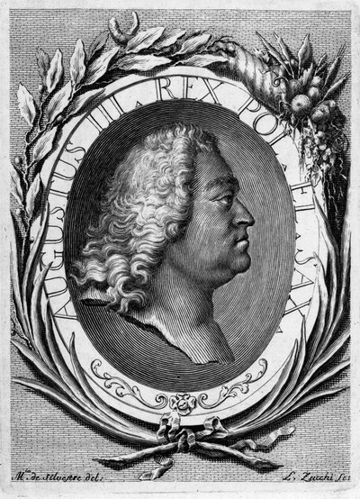 Portræt af Augustus III af Polen af Lorenzo Zucchi