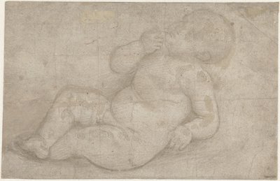 Studie for et liggende Kristusbarn af Lorenzo di Credi (attributed to)