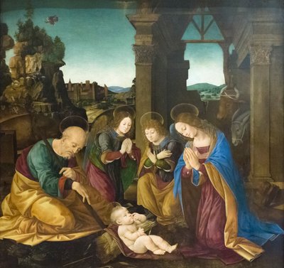 Tilbedelse af Kristusbarnet af Lorenzo di Credi