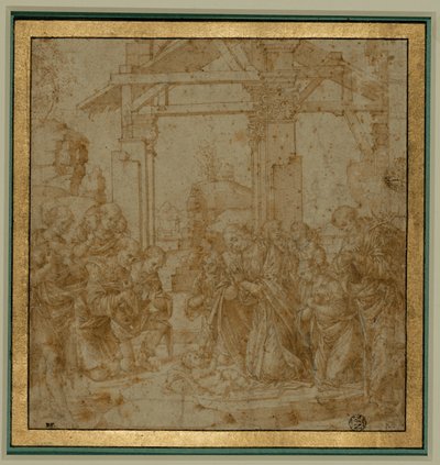 Hyrdernes tilbedelse ... af Lorenzo di Credi