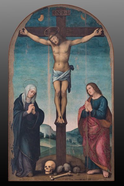 Korsfæstelse, ca. 1500-24 (olie på panel) af Lorenzo di Credi