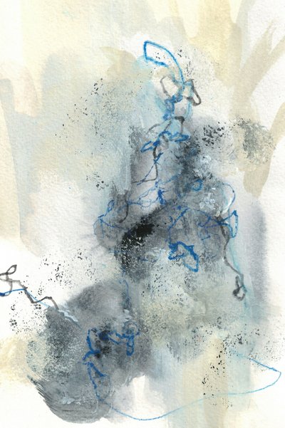 Abstrakt Blue Flow af Lori Ann Folz