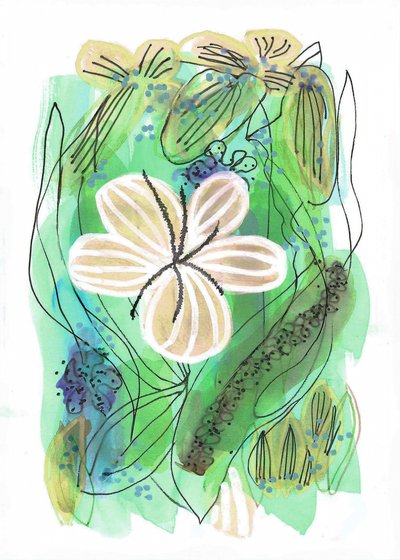 Abstrakt blomsterhave af Lori Ann Folz