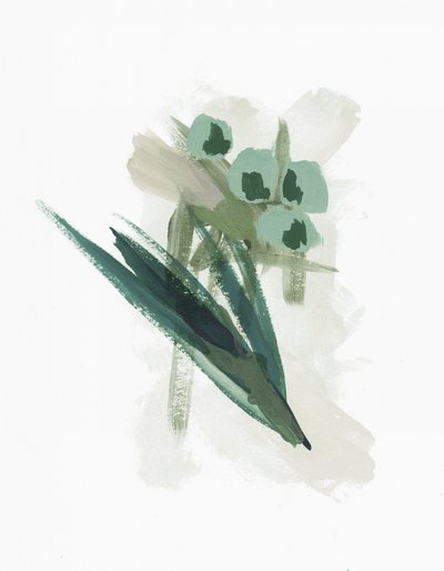 Abstrakte grønne blomster af Lori Ann Folz