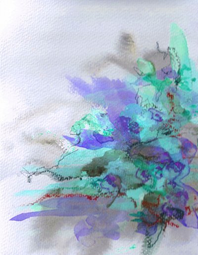 Aqua Violet Abstraktion af Lori Ann Folz