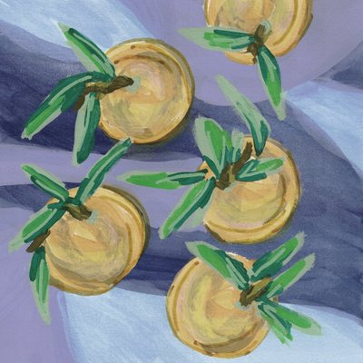 Clementiner i pastelgul af Lori Ann Folz