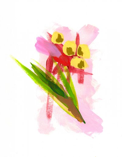 Farverige abstrakte blomster af Lori Ann Folz