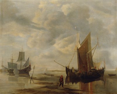 Seascape (kopi efter Jan van de Capelle) af Lotte Sykora