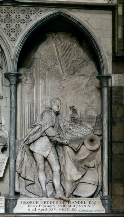 Georg Friedrich Händels grav (marmor) af Louis-Francois (1702-62) Roubillac