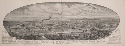 Fremstillingsbyen Pullman og bilværker, der tilhører Pullman