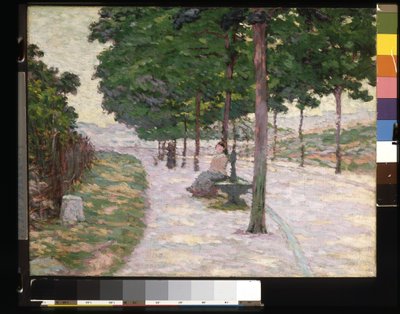 Landskab (olie på lærred) af Louis Abel-Truchet