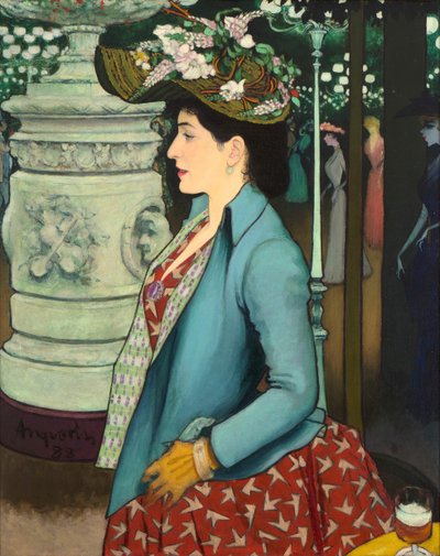 En elegant kvinde ved Élysée Montmartre Elegant ved Élysée Montmartre, 1888. af Louis Anquetin
