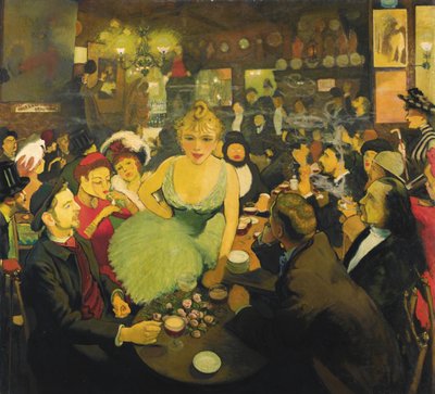 I Aristide Bruants Montmartre-klubben Le Mirliton, 1886-1887 af Louis Anquetin
