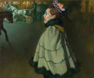 Kvinde ved Champs-Élysées om natten af Louis Anquetin