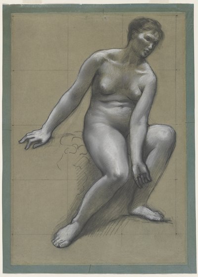 Studie for Moderen i Fiskerens Familie af Louis Antoine Froissart