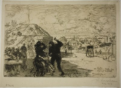 En mandag, indgang til Prés-Saint-Gervais af Louis Auguste Lepère