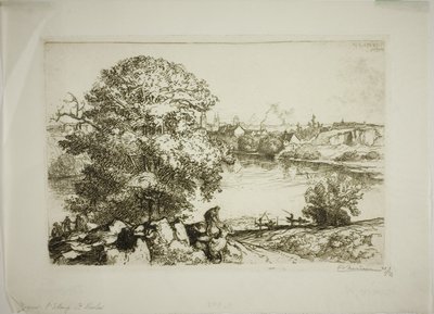 Angers, søen Saint-Nicolas af Louis Auguste Lepère