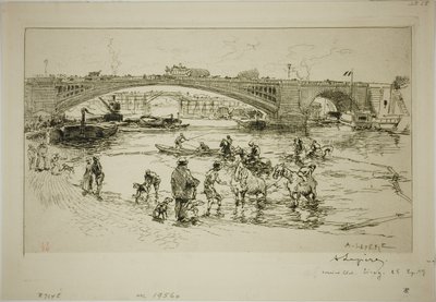 Ved Pont Sully af Louis Auguste Lepère