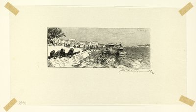 Bercy Wharf, planche to fra Le Long de la Seine et des Boulevards af Louis Auguste Lepère