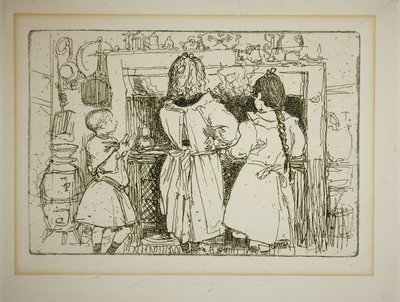 Tilberedning af morgenmad af Louis Auguste Lepère