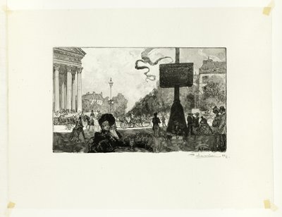 Hjørnet af Rue Royale, planche 16 fra Le Long de la Seine et des Boulevards af Louis Auguste Lepère