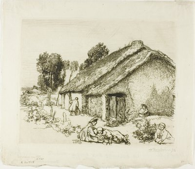 Sommerhus med fem børn af Louis Auguste Lepère