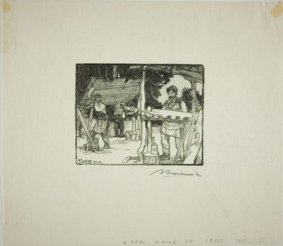Lath-makers af Louis Auguste Lepère