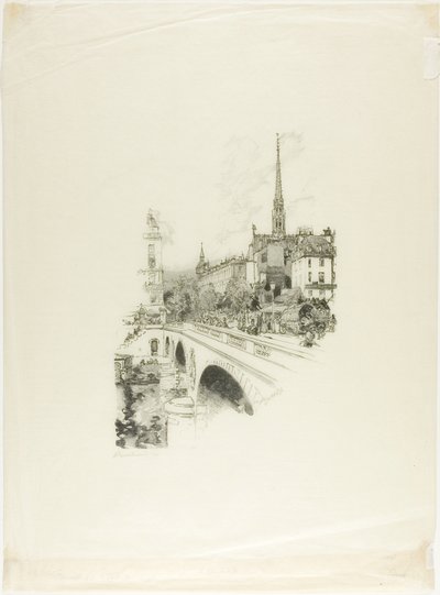Saint-Michel-broen af Louis Auguste Lepère
