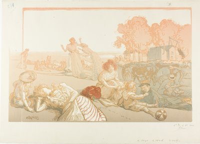 Moderne bukolisk af Louis Auguste Lepère