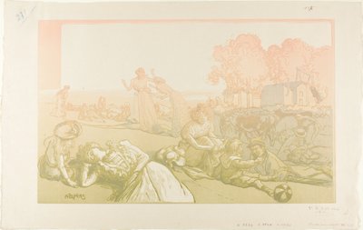 Moderne bukolisk af Louis Auguste Lepère