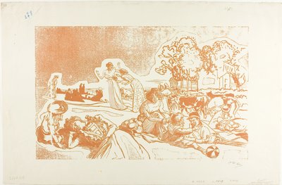 Moderne bukolisk af Louis Auguste Lepère