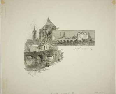 Moret: træmøllen af Louis Auguste Lepère