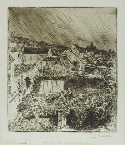 Mit atelier i Jouy-le-Moutier af Louis Auguste Lepère